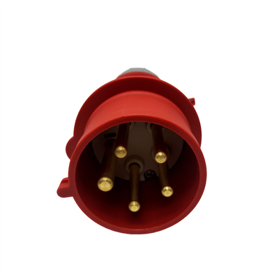 LLANO Waterdichte 380V-415V CEE Charging Plug 5 Speld 7KW met Rode Schakelaar