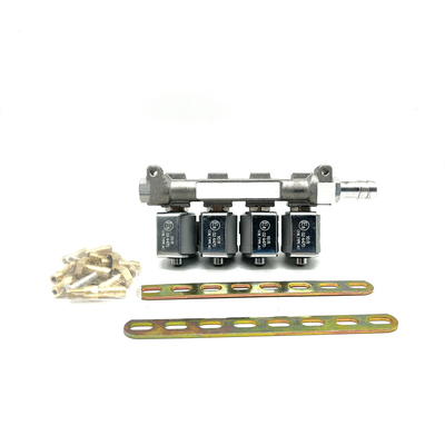 De Brandstofinjectiesysteem van LPG CNG 2 Ohm of 3 Ohm Grey Injector Rail voor Autogas